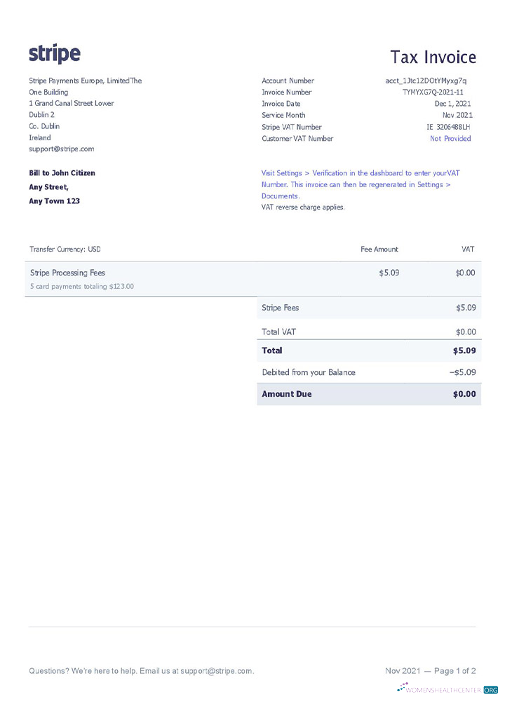 Download USA Stripe invoice Photoshop template